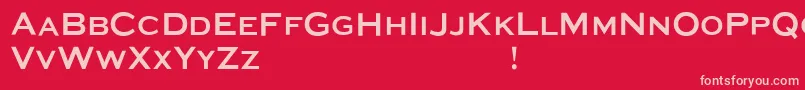 MediaGothic Font – Pink Fonts on Red Background