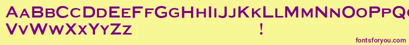 MediaGothic Font – Purple Fonts on Yellow Background