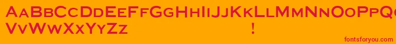 フォントMediaGothic – オレンジの背景に赤い文字