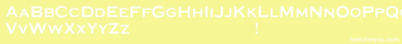MediaGothic Font – White Fonts on Yellow Background