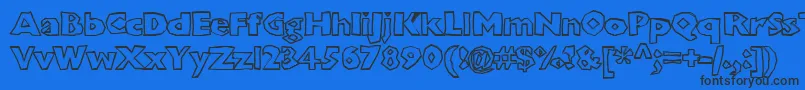 Chunboxh Font – Black Fonts on Blue Background