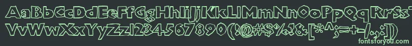 Chunboxh Font – Green Fonts on Black Background