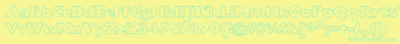 Подробнее о шрифте Chunboxh Шрифт Chunboxh – зелёные шрифты на жёлтом фоне
