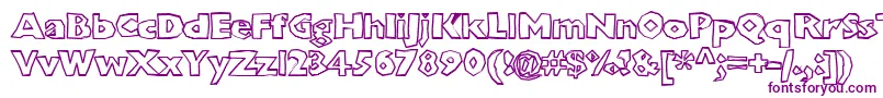 Chunboxh Font – Purple Fonts on White Background