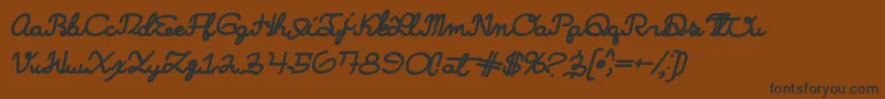 Lisätietoja Learningmachineitalic-fontista Learningmachineitalic-fontti – mustat fontit ruskealla taustalla