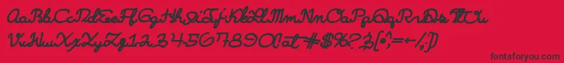 fuente Learningmachineitalic – Fuentes Negras Sobre Fondo Rojo