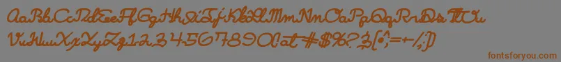 Weitere Informationen zur Learningmachineitalic-Schriftart Learningmachineitalic-Schriftart – Braune Schriften auf grauem Hintergrund