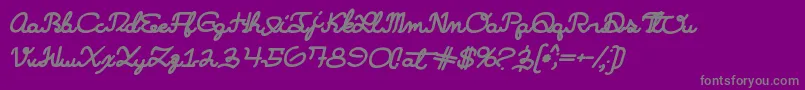 Learningmachineitalic Font – Gray Fonts on Purple Background