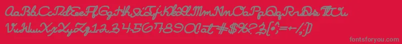 Learningmachineitalic Font – Gray Fonts on Red Background