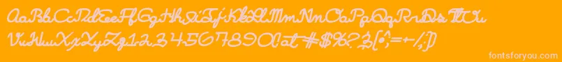Police Learningmachineitalic – polices roses sur fond orange