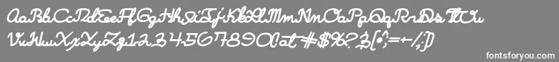 More about Learningmachineitalic Font Learningmachineitalic Font – White Fonts on Gray Background