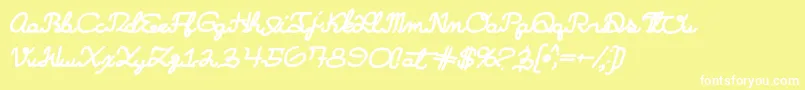More about Learningmachineitalic Font Learningmachineitalic Font – White Fonts on Yellow Background