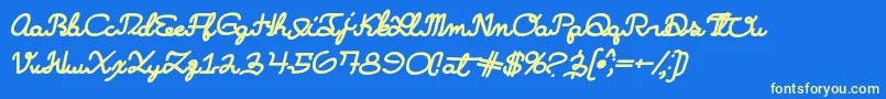 Police Learningmachineitalic – polices jaunes sur fond bleu