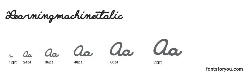 Learningmachineitalic font sizes
