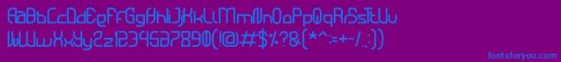 Шрифт Katarzyna – синие шрифты на фиолетовом фоне