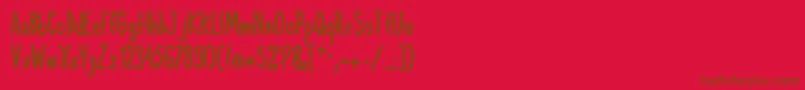 KomixconBold Font – Brown Fonts on Red Background