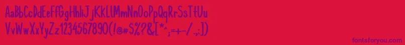 KomixconBold Font – Purple Fonts on Red Background