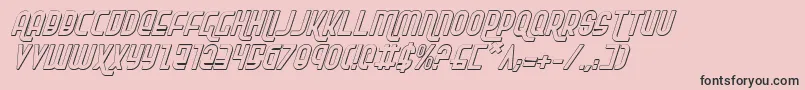 RokikierShadowItalic-Schriftart – Schwarze Schriften auf rosa Hintergrund
