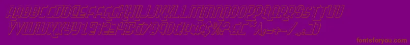 RokikierShadowItalic-Schriftart – Braune Schriften auf violettem Hintergrund