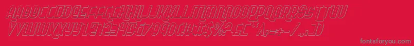 RokikierShadowItalic Font – Gray Fonts on Red Background