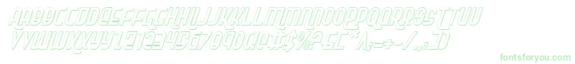 RokikierShadowItalic-Schriftart – Grüne Schriften auf weißem Hintergrund