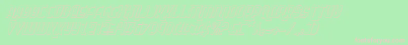 RokikierShadowItalic Font – Pink Fonts on Green Background