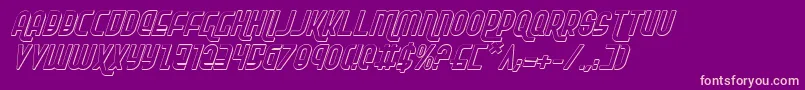 RokikierShadowItalic Font – Pink Fonts on Purple Background