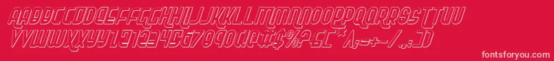 RokikierShadowItalic Font – Pink Fonts on Red Background