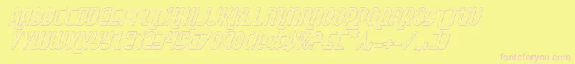 RokikierShadowItalic Font – Pink Fonts on Yellow Background