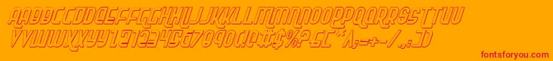 RokikierShadowItalic Font – Red Fonts on Orange Background