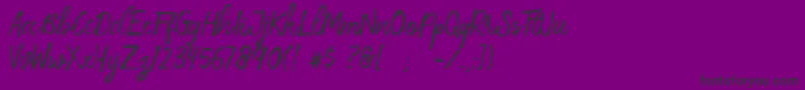 Storytella-Schriftart – Schwarze Schriften auf violettem Hintergrund