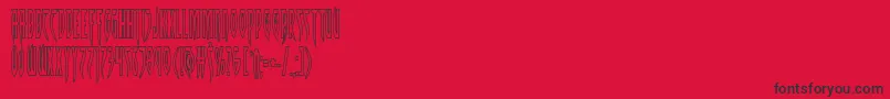 Inhumanityout Font – Black Fonts on Red Background