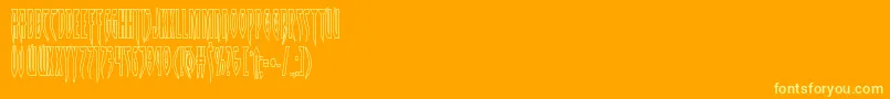 Inhumanityout Font – Yellow Fonts on Orange Background