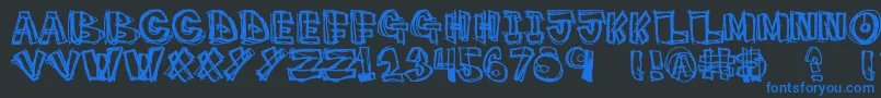 PigeonSnatch Font – Blue Fonts on Black Background