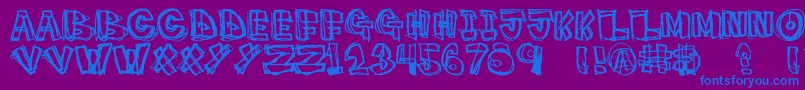 PigeonSnatch Font – Blue Fonts on Purple Background