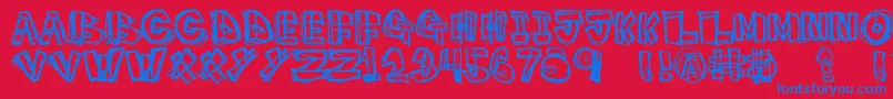 PigeonSnatch Font – Blue Fonts on Red Background