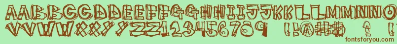 PigeonSnatch Font – Brown Fonts on Green Background