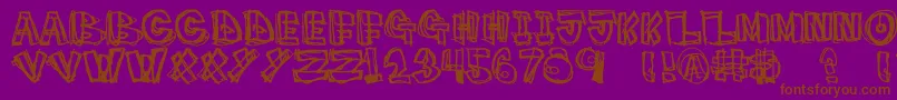 PigeonSnatch Font – Brown Fonts on Purple Background