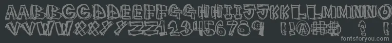 PigeonSnatch Font – Gray Fonts on Black Background