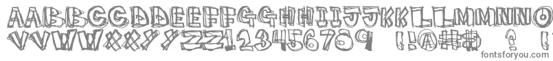 フォントPigeonSnatch – 白い背景に灰色の文字