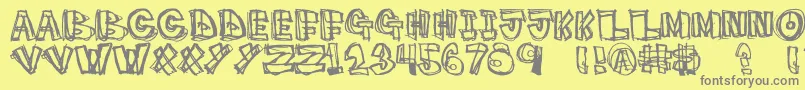 PigeonSnatch Font – Gray Fonts on Yellow Background