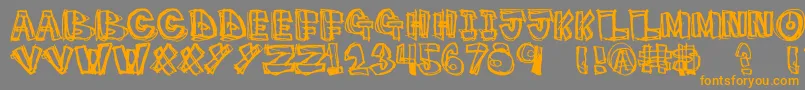 PigeonSnatch Font – Orange Fonts on Gray Background