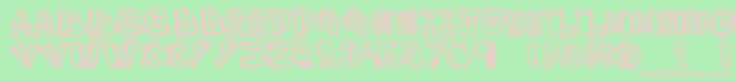 PigeonSnatch Font – Pink Fonts on Green Background