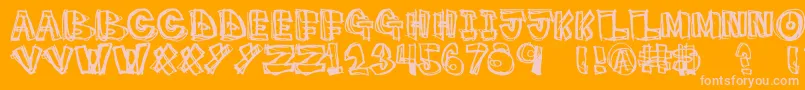 PigeonSnatch Font – Pink Fonts on Orange Background