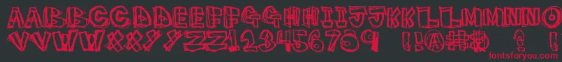 PigeonSnatch Font – Red Fonts on Black Background