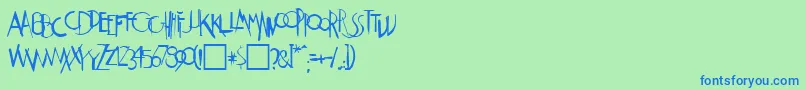 WeimarRegular Font – Blue Fonts on Green Background