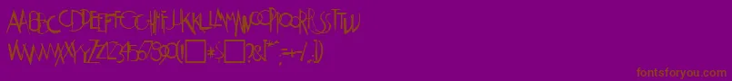 WeimarRegular Font – Brown Fonts on Purple Background