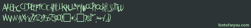 WeimarRegular Font – Green Fonts on Black Background