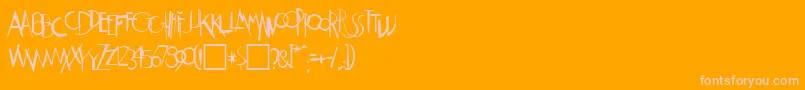 WeimarRegular-Schriftart – Rosa Schriften auf orangefarbenem Hintergrund