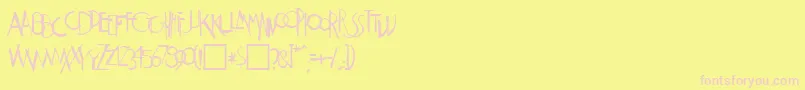 WeimarRegular Font – Pink Fonts on Yellow Background